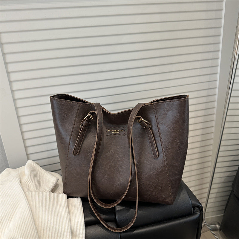 Large-capacity Minimalist Shoulder Commuter Tote Bag