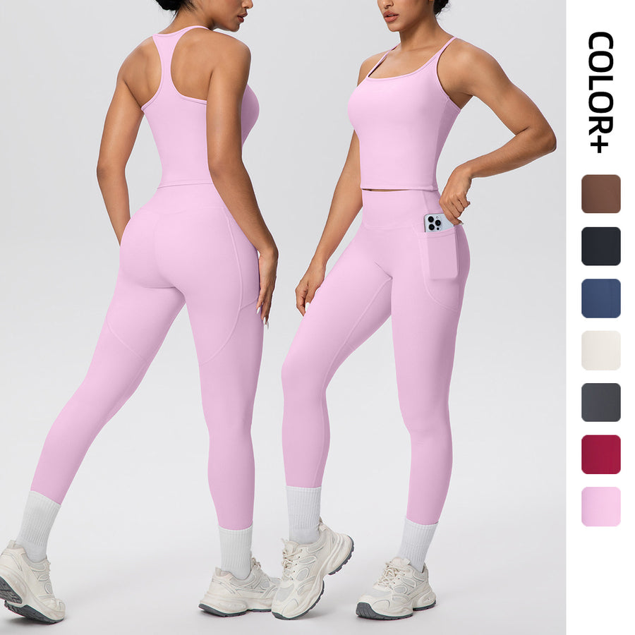 Quick-drying, Figure-flattering Yoga Set With A Butt-lifting Design For Workouts
