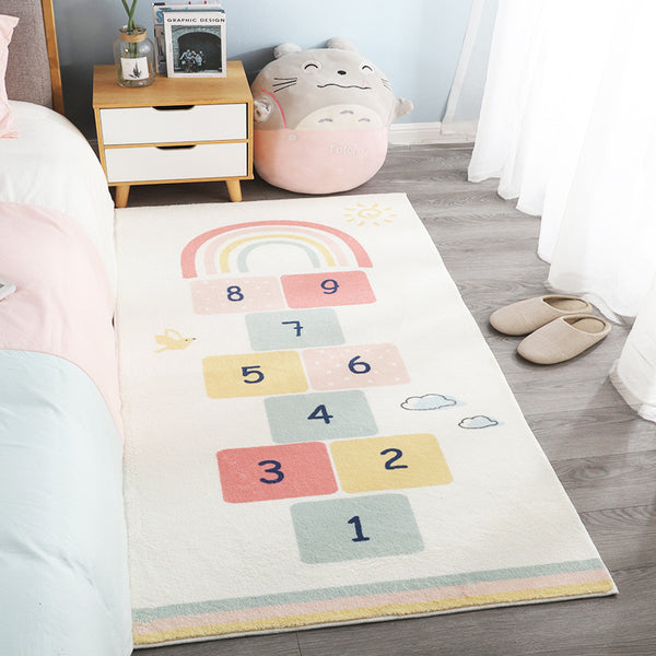 Children's Baby Cartoon Hopscotch Lambswool Carpet