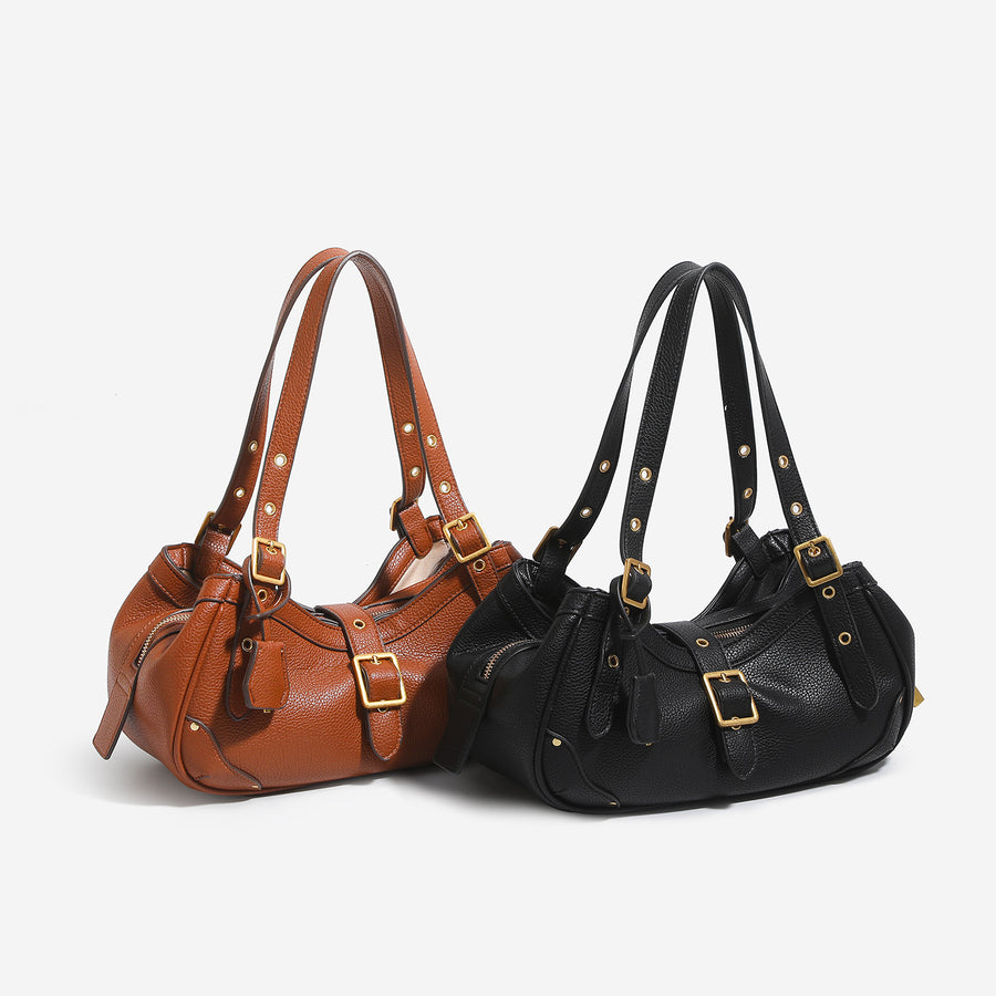 American-style Vintage Biker Multi-layer Saddle Bag For Women