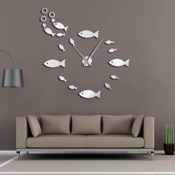 FISH STYLE FRAMELESS WALL CLOCK
