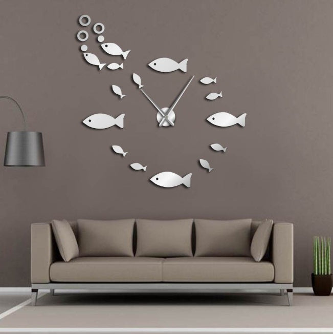 FISH STYLE FRAMELESS WALL CLOCK