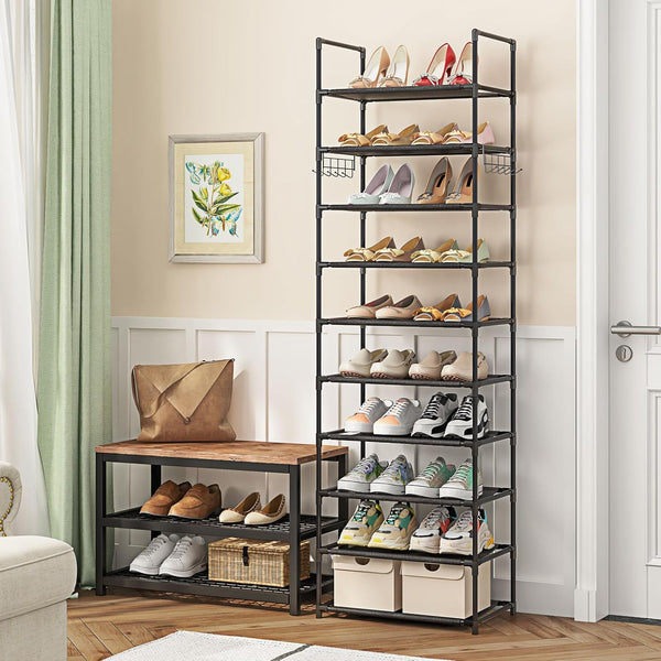 Shoe Rack Tall Metal Shoe Storage Organizer For Bathroom Bedroom Living Room