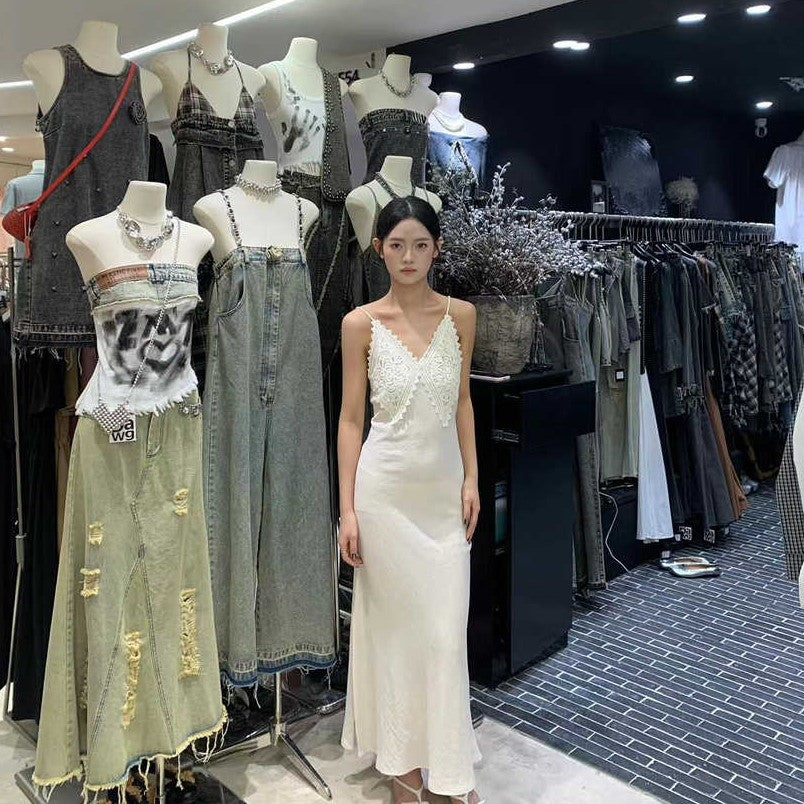 Lace Embroidered Temperament Dress Woman
