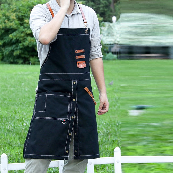 Waiter Men's Hair Dressing Work Clothes Denim Apron