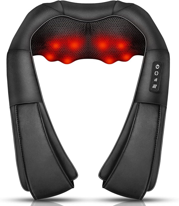 Electric Shiatsu Kneading Massager Pillow For Back Neck Shoulder, Full Body Relief Car Home UK