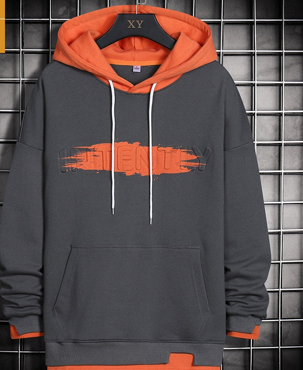 Hooded European And American Letter Shadow Pullover