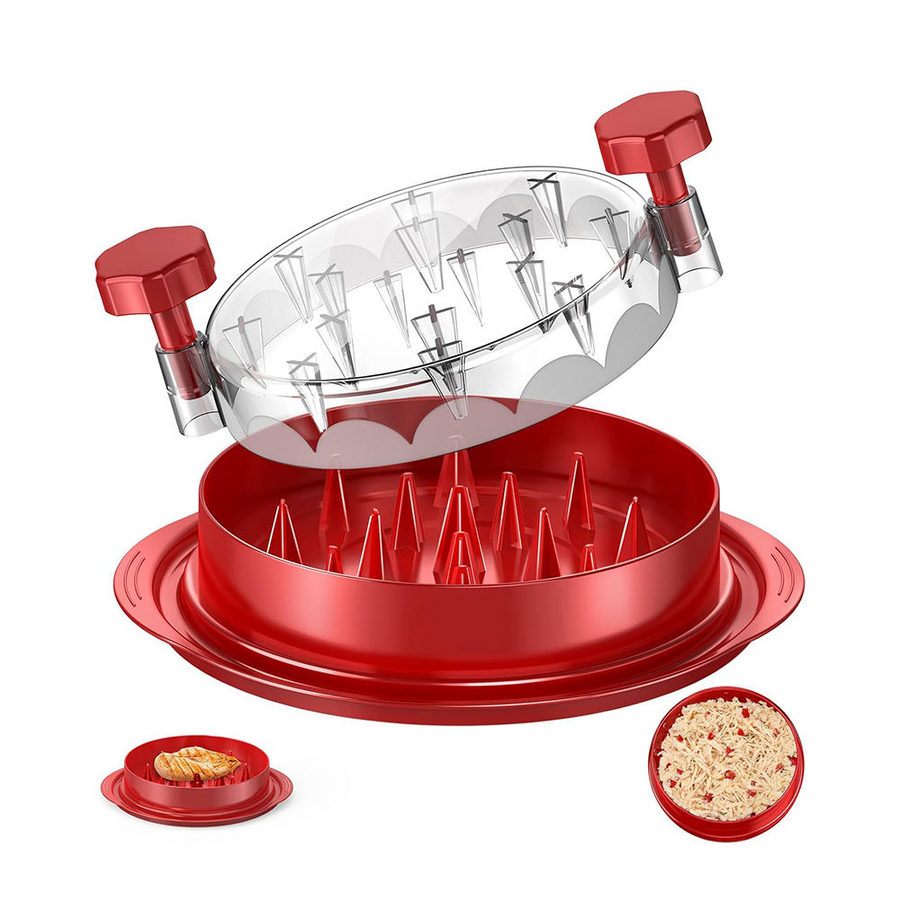 Chicken Breast Shredder & Meat Grinder, Clear Lid, BPA-Free, Food Grade, Anti-Slip, Hand Wash Only