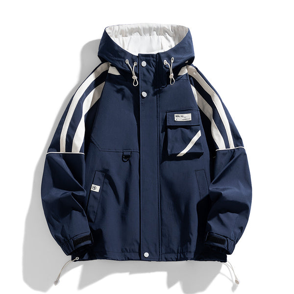 Coat Men's Hooded Work Clothes Casual Loose Teen Trendy