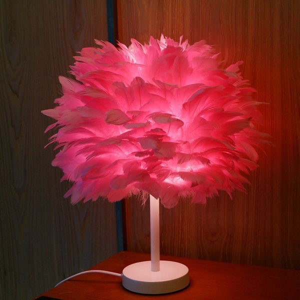Bedroom Artistic Lamp Feather Table Lamp