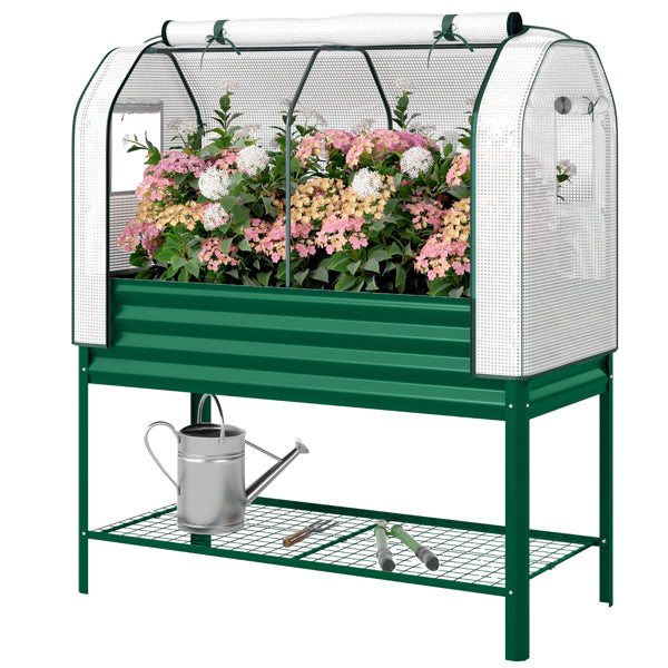 Raised Garden Bed With PE Greenhouse