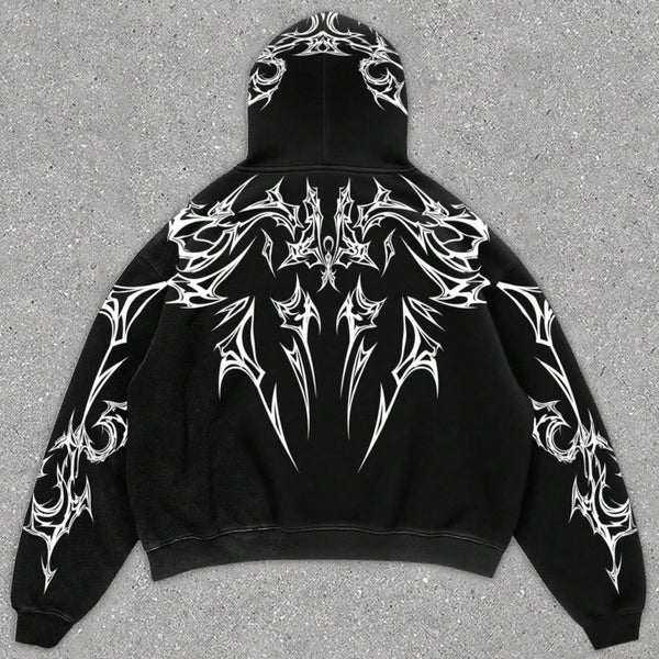Men's 3D-printed Sports Zip-up Hoodie