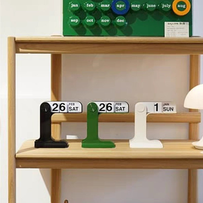 Modern Minimalist Melamine Perpetual Calendar With A Flip-page Hanging Design
