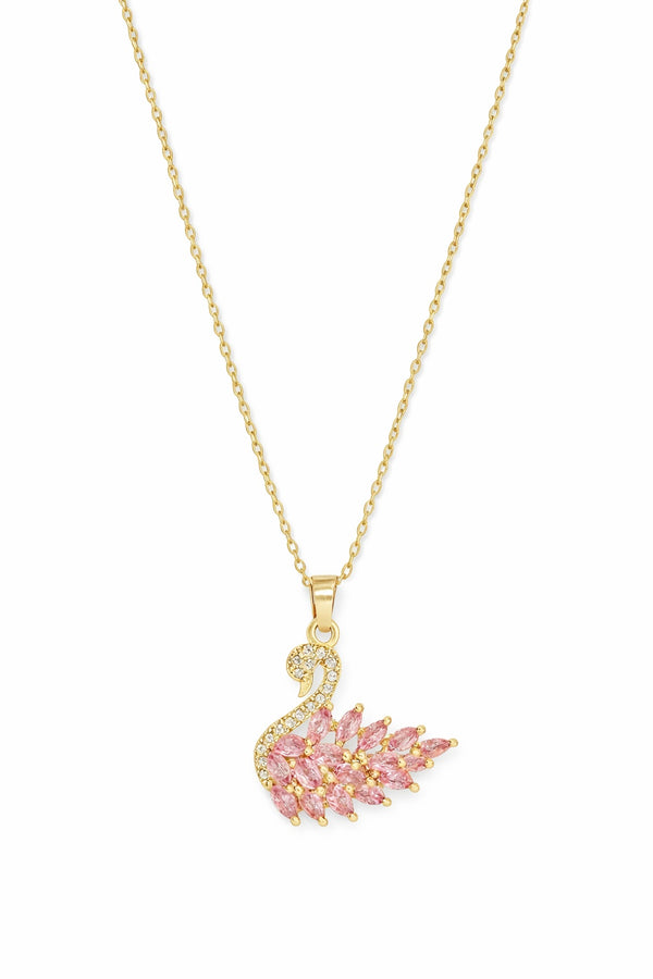 Stainless Steel Swan Necklace For Women