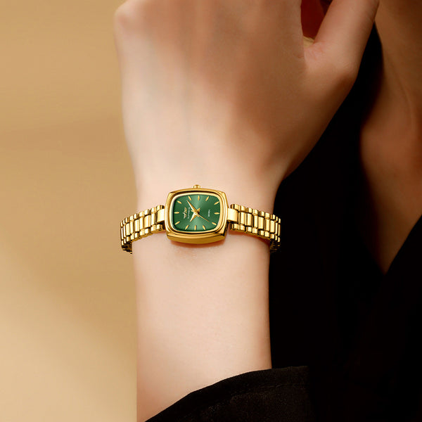 Niche Vintage Petite Gold Watch For Women