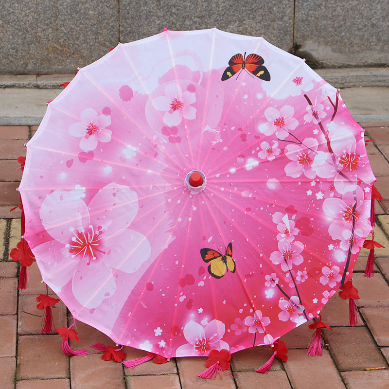 Handmade Dance Performance Printing Silk Umbrella